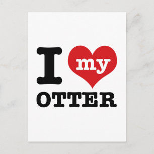 I love my otter postcard