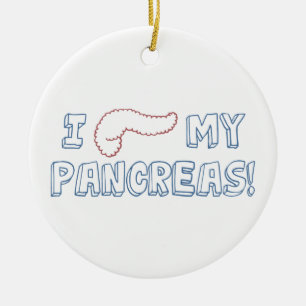I Love My Pancreas Ceramic Tree Decoration