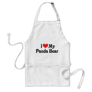 I Love My Panda Bear Standard Apron