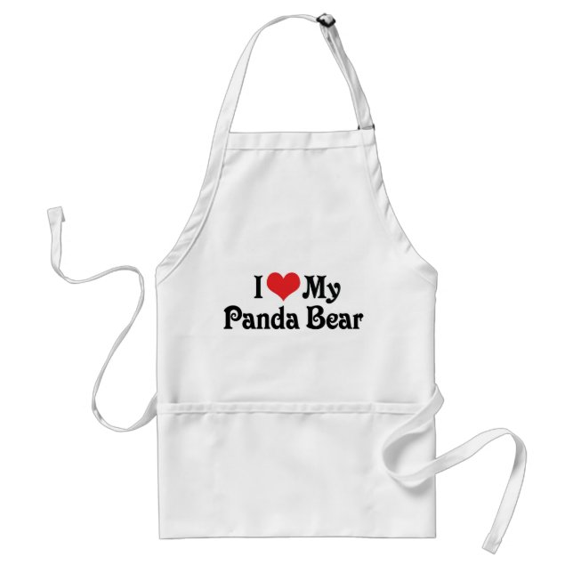 I Love My Panda Bear Standard Apron (Front)
