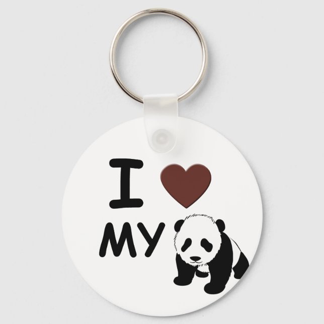 I LOVE MY PANDA KEY RING (Front)