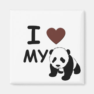 I LOVE MY PANDA MAGNET