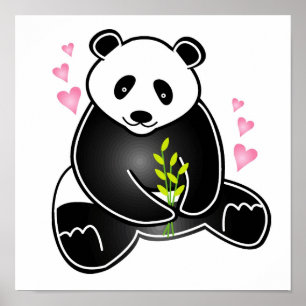 I Love My Panda print