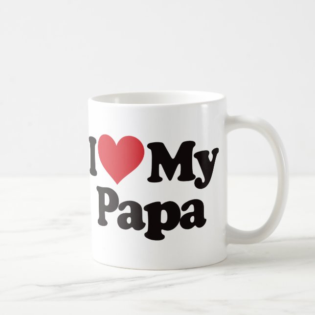 I Love My Papa Coffee Mug (Right)