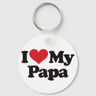 I Love My Papa Key Ring