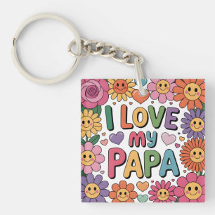 I love my papa key ring