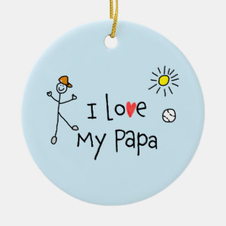 I Love My Papa Photo Ceramic Tree Decoration