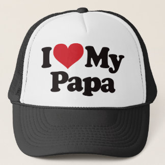 I Love My Papa Trucker Hat
