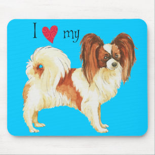 I Love my Papillon Mouse Mat