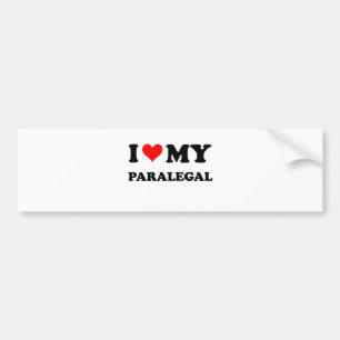 I Love My Paralegal Bumper Sticker
