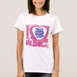 I Love My Parents pink/purple - photo T-Shirt<br><div class="desc">I Love My Parents pink/purple - photo Add your favourite photo to this t-shirt design!</div>