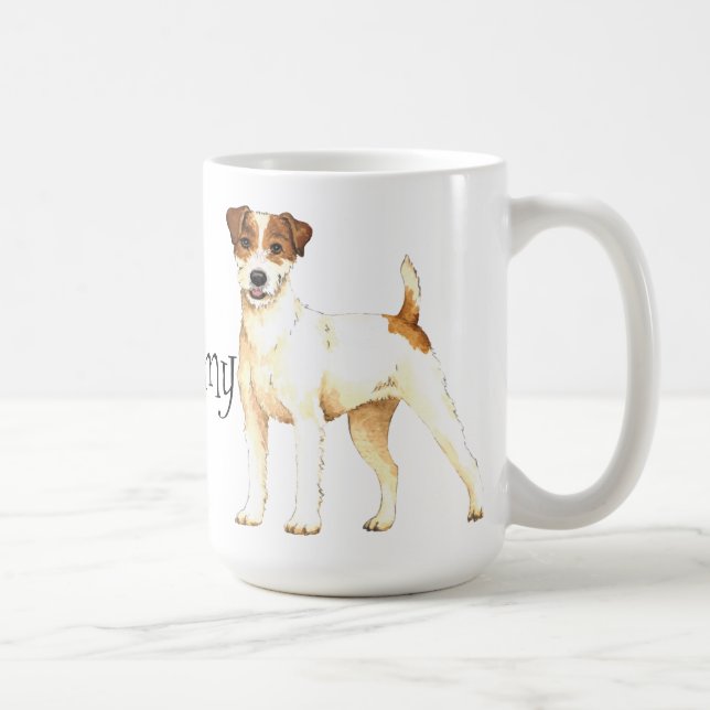 I Love my Parson Russell Terrier Coffee Mug (Right)