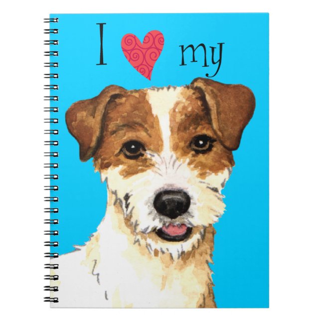 I Love my Parson Russell Terrier Notebook (Front)