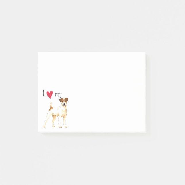 I Love my Parson Russell Terrier Post-it Notes (Front)