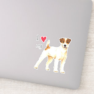 I Love my Parson Russell Terrier Vinyl Sticker