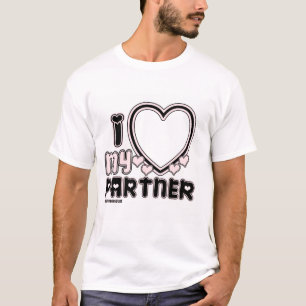 I Love My Partner Custom T-shirt in Black 