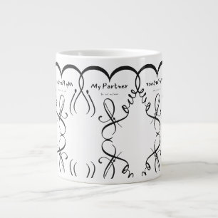 I love my partner • You are my home Large Coffee Mug