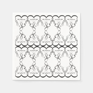 I love my partner • You are my home Napkin