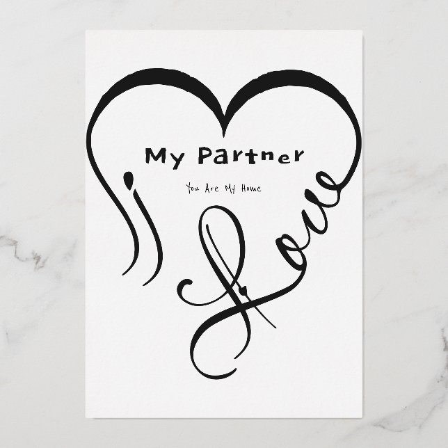 I Love My Partner - You Are My Home Throw Pillow (Front)