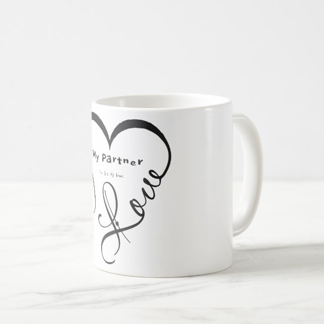 I Love My Partner - You Are My Home Throw Pillow Coffee Mug (Front Right)