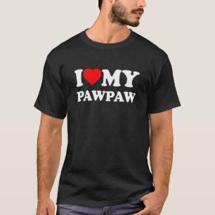 I Love My PawPaw Heart Paw-Paw T-Shirt