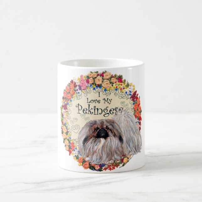 I Love My Pekingese Coffee Mug (Center)