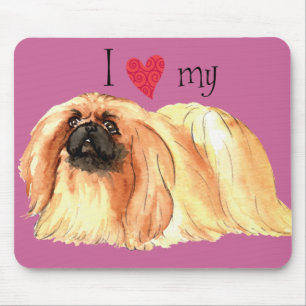 I Love my Pekingese Mouse Mat
