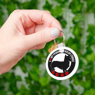 I Love My Pembroke Welsh Corgi Key Ring