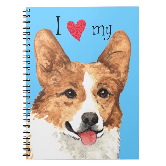I Love my Pembroke Welsh Corgi Notebook (Front)