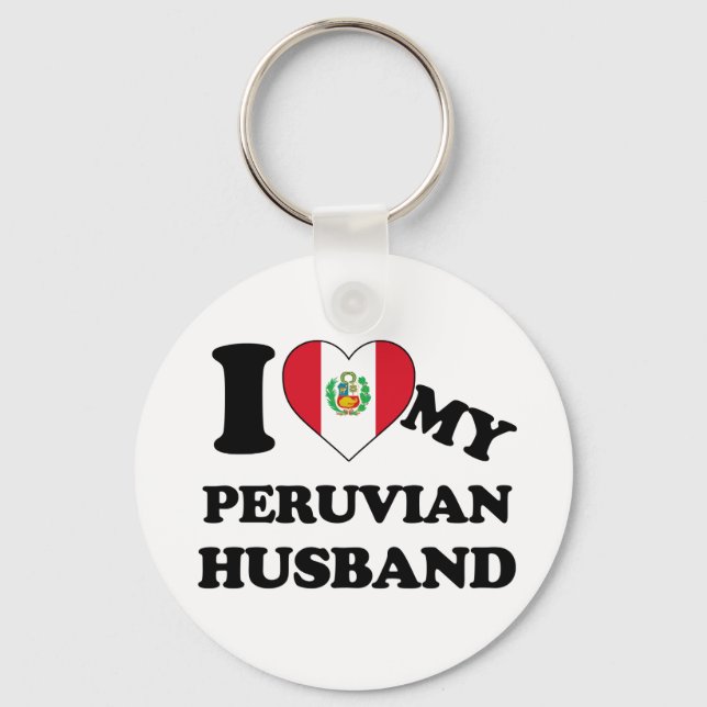 I love my Peruvian Husband Key Ring (Front)