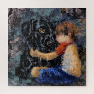 I Love My Pet - Abstract Art Modern Style Painting Jigsaw Puzzle