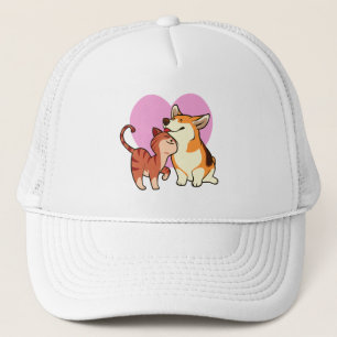 I Love My Pet Cat and Dog Lover Trucker Hat
