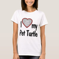 I Love My Pet Turtle - Red Heart Photo Frame