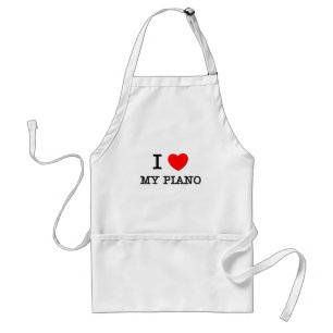 I Love My Piano Standard Apron