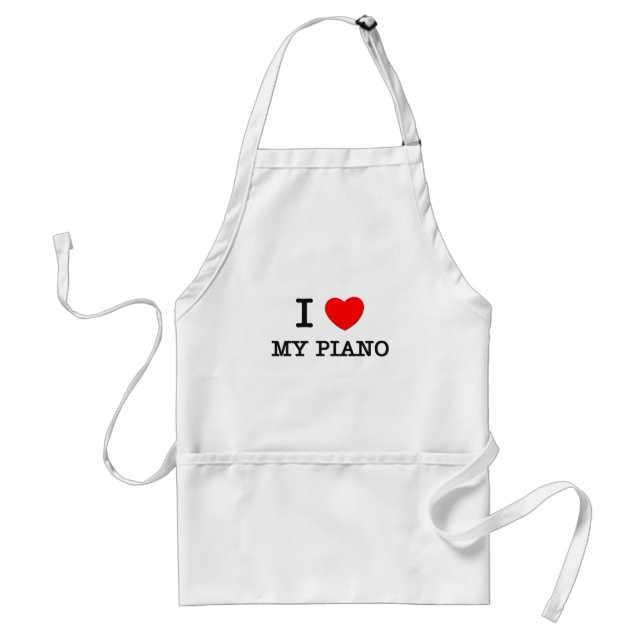 I Love My Piano Standard Apron (Front)