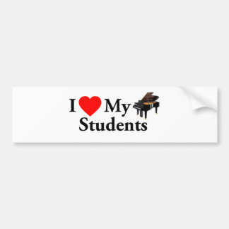 I Love My Piano Students Bumper Sticker