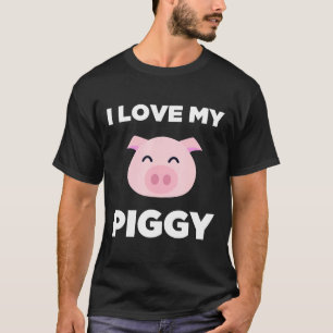 I Love My Piggy Funny Pet Pig Lover Cute T-Shirt