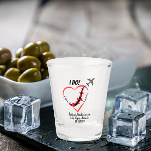 I love My Pilot, Aeroplane & Hearts, Bachelorette Shot Glass