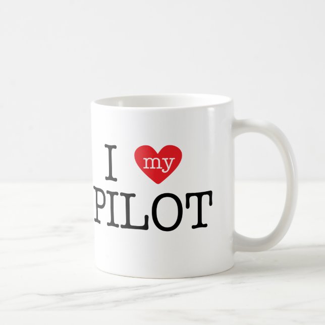 I Love My Pilot Coffee Mug (Right)