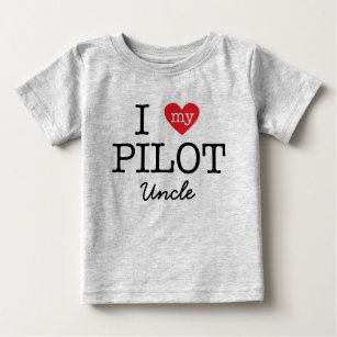 I Love My Pilot Uncle Baby T-Shirt