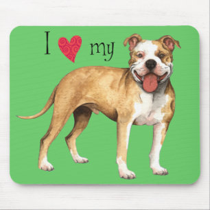I Love my Pit Bull Terrier Mouse Mat