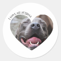I love my pitbull dog custom photo