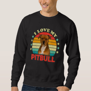I Love My Pitbull Men Women Love Pit bull Colourfu Sweatshirt