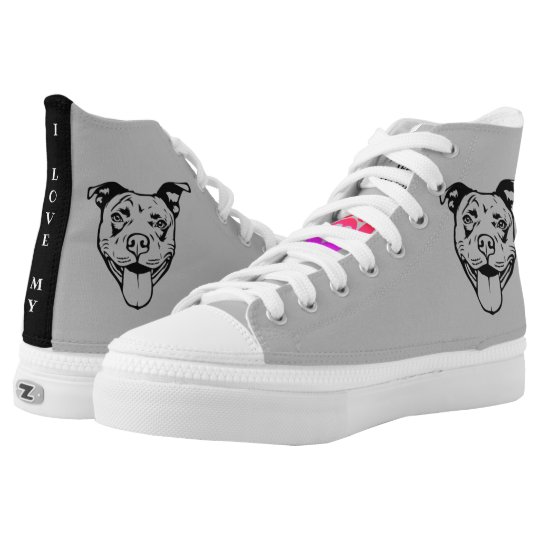 shoes with pitbulls on them