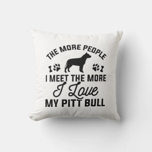I Love My Pitt Bull Cushion