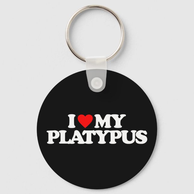 I LOVE MY PLATYPUS KEY RING (Front)