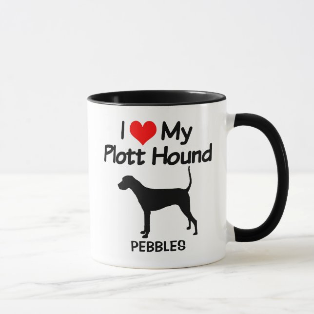 I Love My Plott Hound Dog Mug (Right)