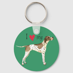 I Love my Pointer Key Ring