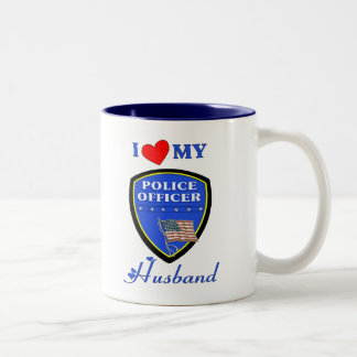 I Love My Police Husband Two-Tone Coffee Mug