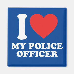 I Love My Police Officer Magnet